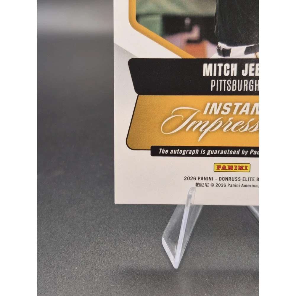 2026 Donruss Elite Mitch Jebb #IIS-MJ Instant Impressions Neon Green Auto /49 RC